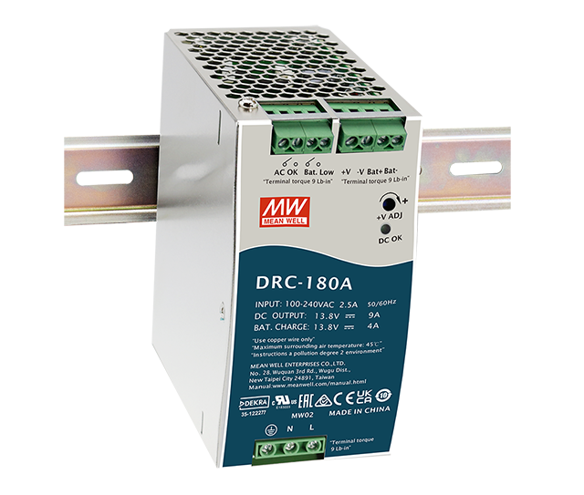 Mean Well DRC-180A Hutschienennetzteil DIN Rail Ladegerät USV 90-264VAC 13.8V 9A