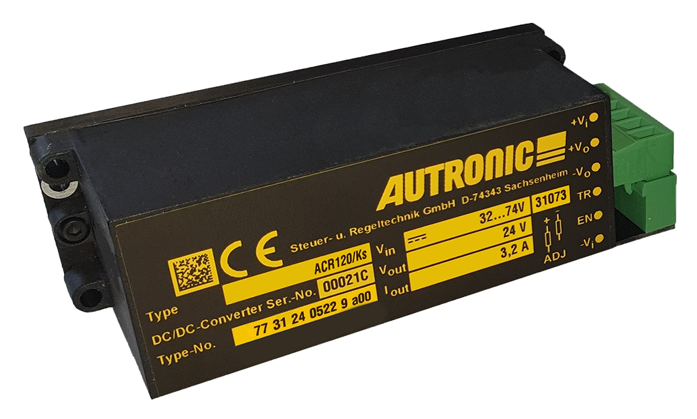 Autronic ACR120/Ks DC/DC-Wandler 14,4-34VDC 12VDC 5A Automotive Transport Bahn 72311202297